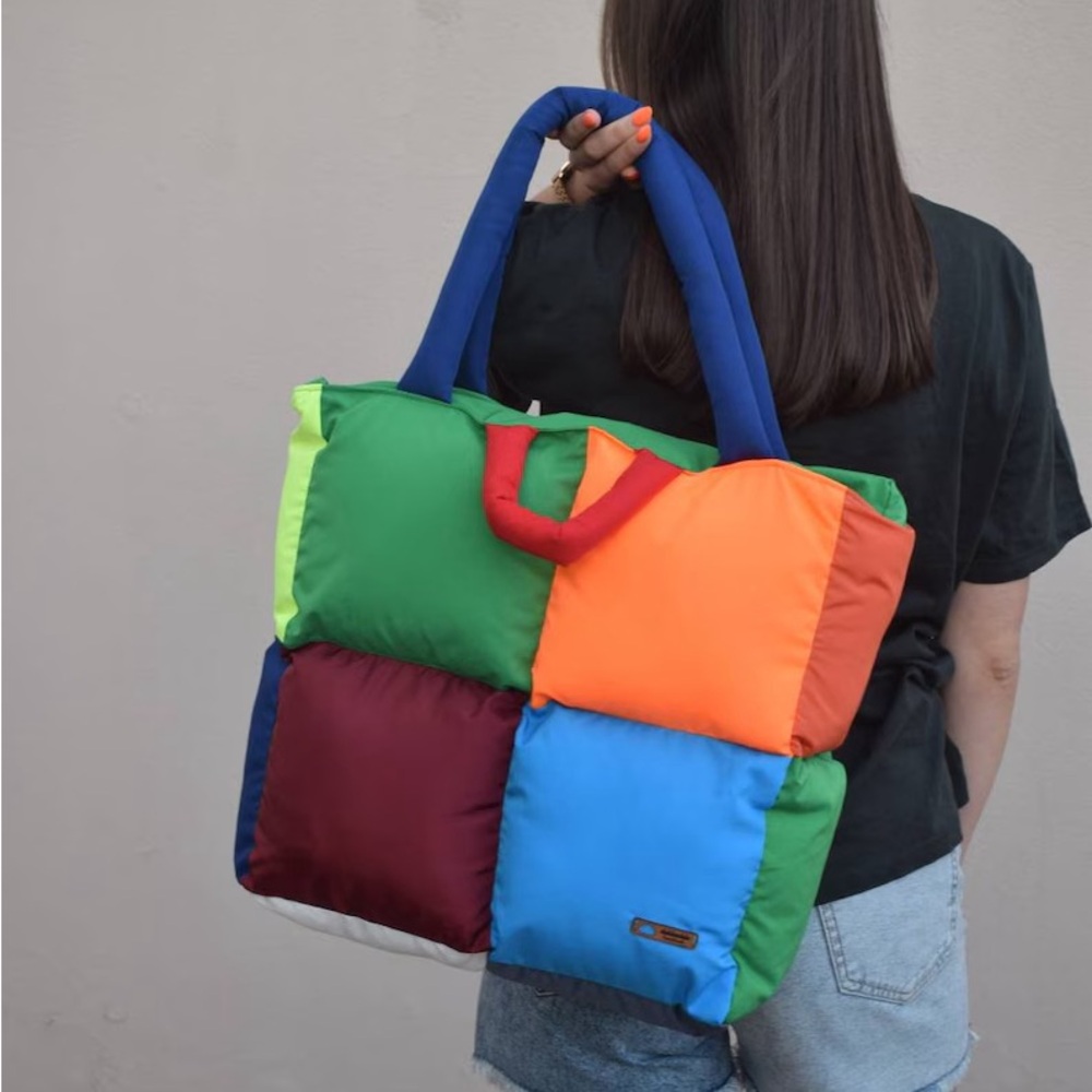 Colorful Patchwork Tote Bag